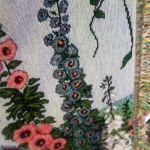 1980's vintage "welcome" wall hang/ Throw Blanket Tapestry - Picture 3 of 6